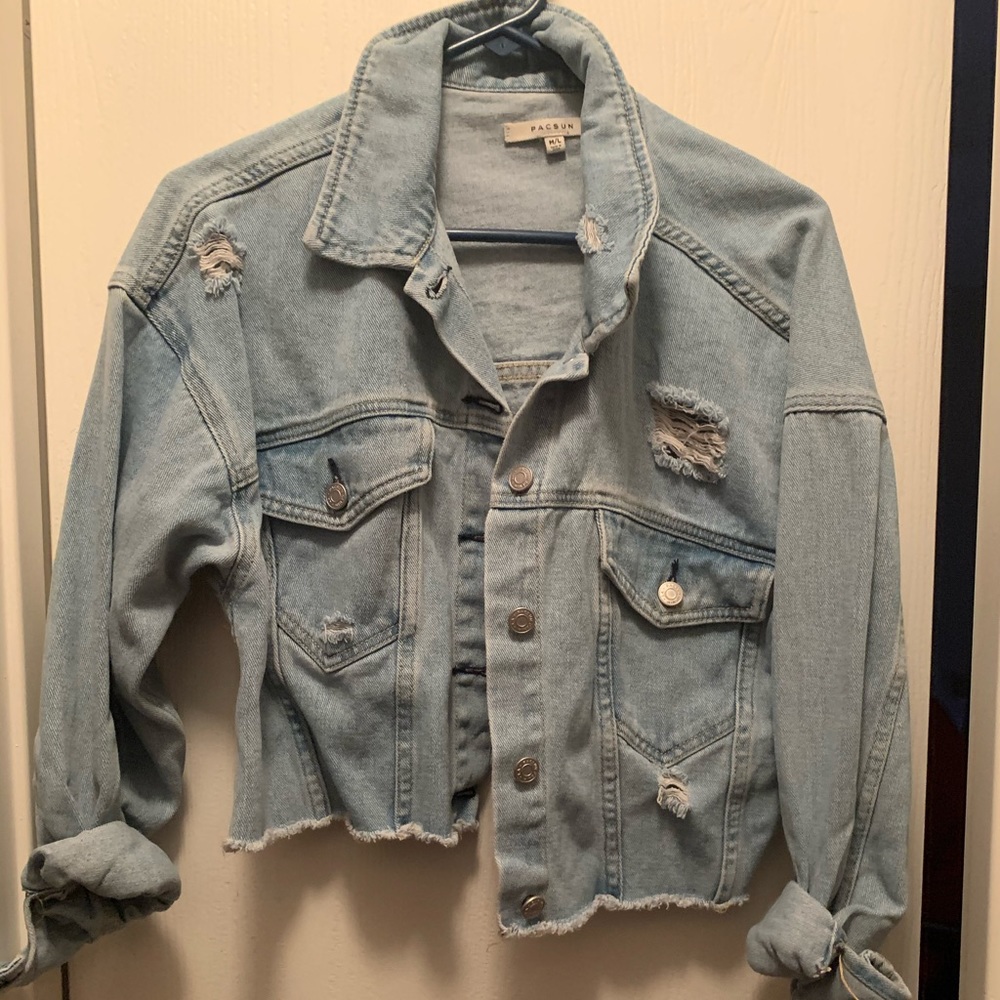 Crop jean jacket